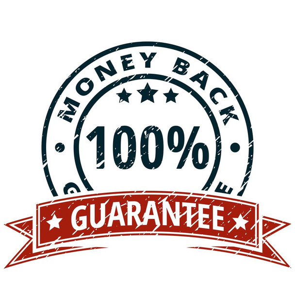money back guarantee icon with red ribbon, vector, illustration - Vector, Image