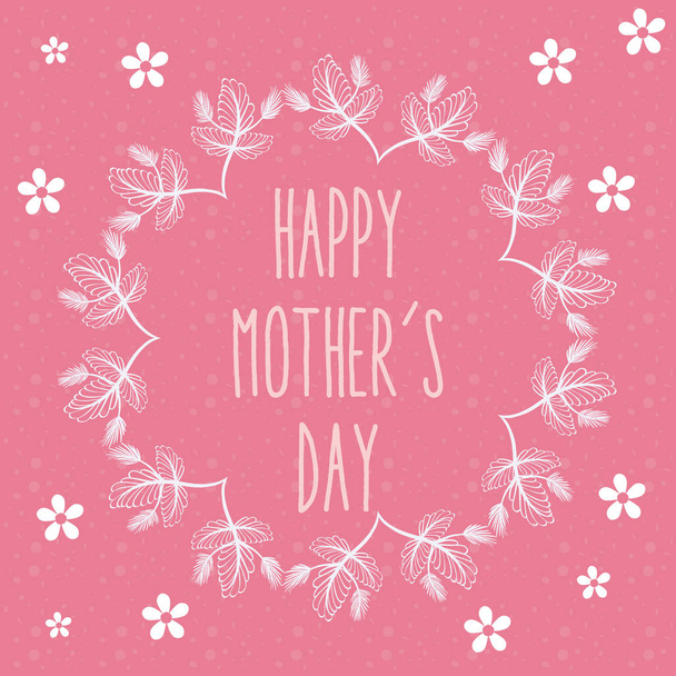 Happy mothers day card icon vector illustration graphic design - Вектор,изображение