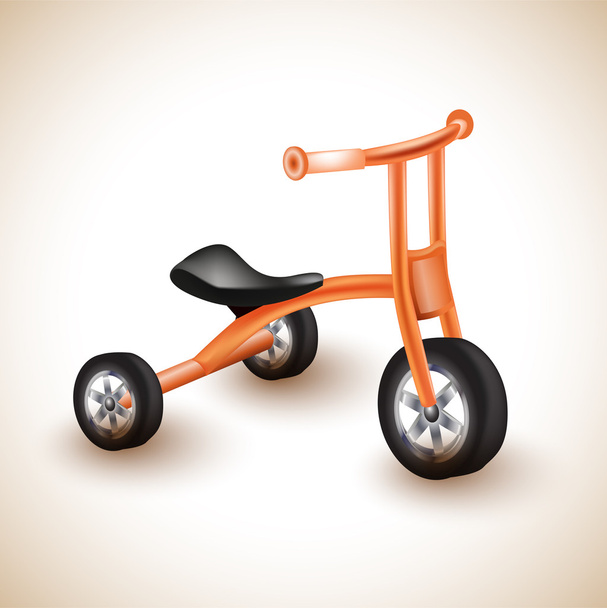 Cute and colorful kids tricycle. - Vector, Image