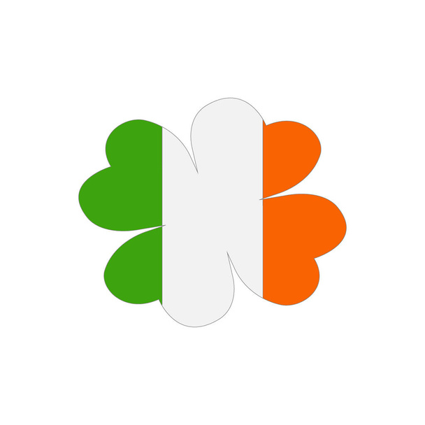 Clover leaf on flag element background for happy St. Patricks Day - Vector - Photo, Image