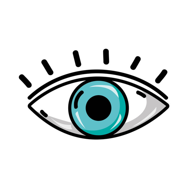 menschliches Auge Vision mit Wimpern Design Vektor Illustration - Vektor, Bild
