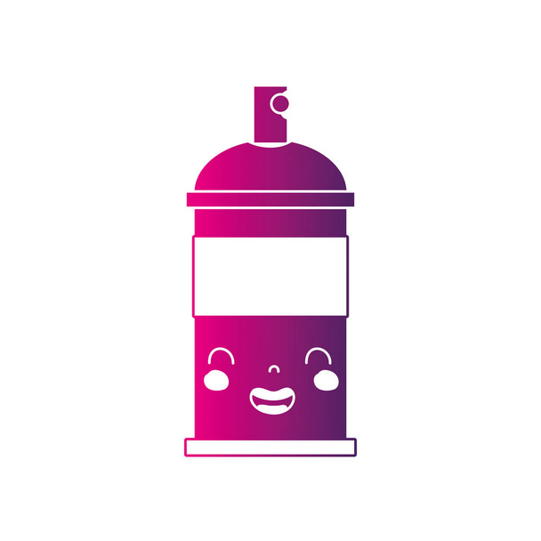 silhouette kawaii sourire mignon aérosol spray vecteur illustration
 - Vecteur, image