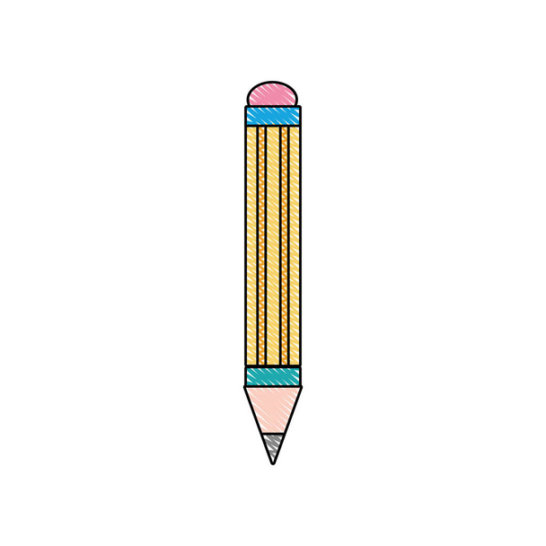 strouhaný tužka škol ke studiu nádobí vektorové ilustrace - Vektor, obrázek