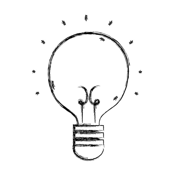 figura idea bombilla de luz a la invención creativa vector ilustración
 - Vector, Imagen