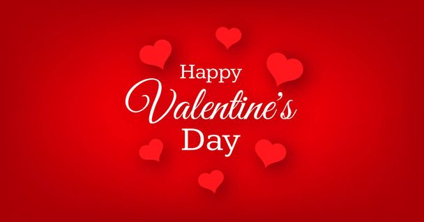 Red greeting Happy Valentines Day Background - Vector, Image