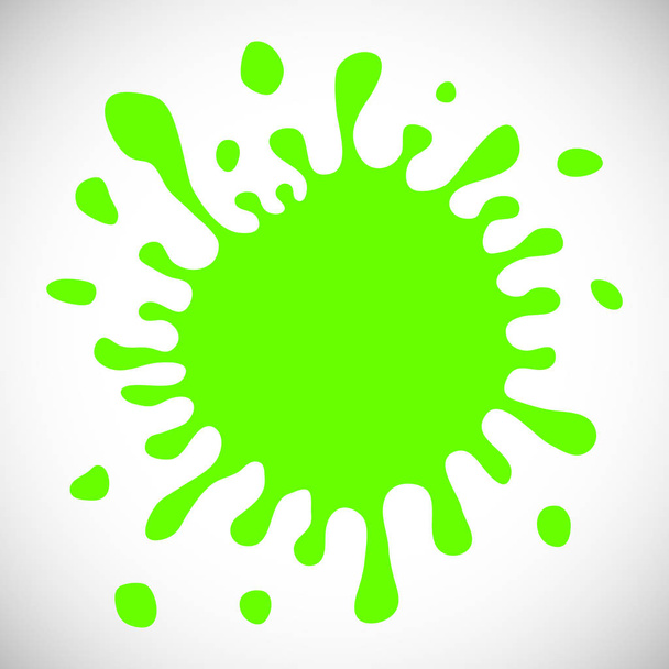 Salpicadura de pintura dibujada a mano verde
 - Vector, Imagen