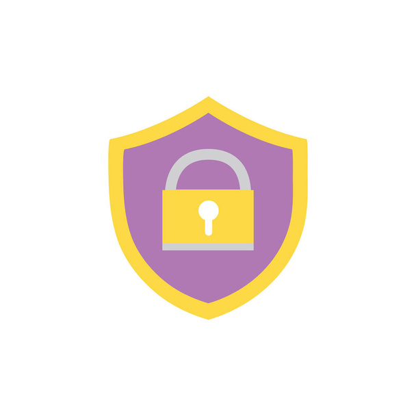 shield protection with padlock symbol security vector illustration - Vector, Image