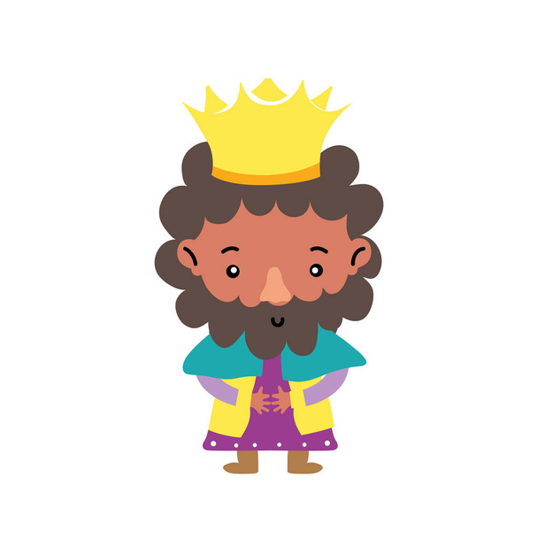 King of royal kingdom and imperial theme Isolated design Vector illustration - Vector, Image