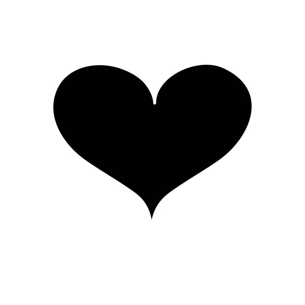 Kontur Herz Symbol der Liebe und Leidenschaft Design Vektor Illustration - Vektor, Bild