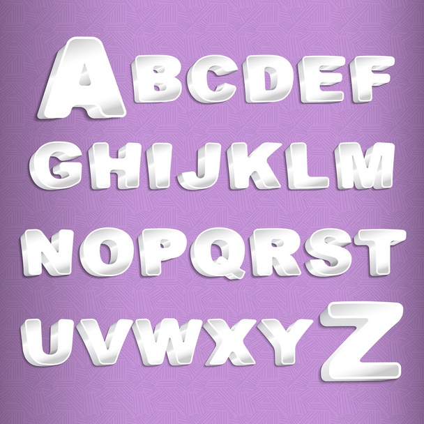 Violet alphabet, vector illustration  - Vector, Image