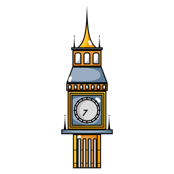 big ben london journey vacation vector illustration - Vector, Image
