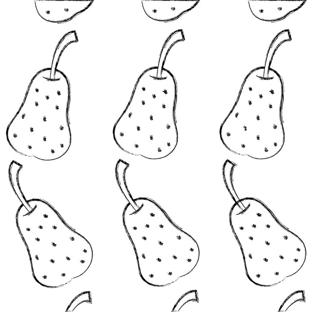 Abbildung köstliche Birne organische Früchte Hintergrund Design Vektor Illustration - Vektor, Bild