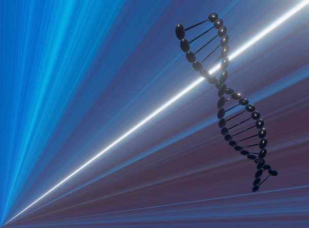 3D иллюстрация молекулы ДНК на прекрасном фоне
 - Фото, изображение