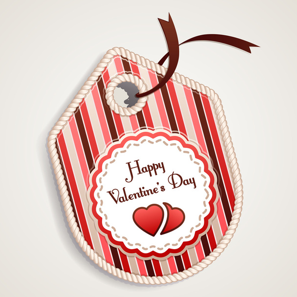 Aftelkalender voor Valentijnsdag etiket. - Vector, afbeelding