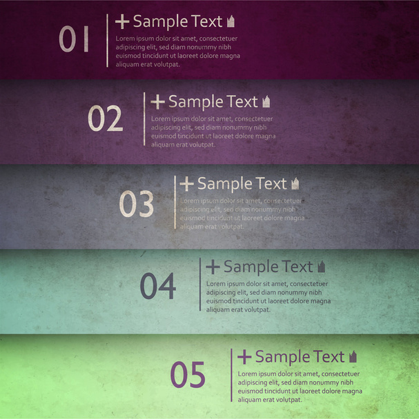 colorful number option banners - Vector, Imagen