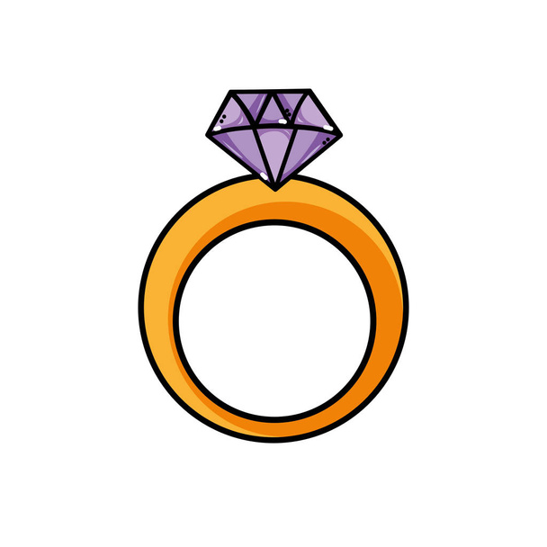 Diamante de joyas de gema y tema precioso Diseño aislado Ilustración vectorial
 - Vector, imagen