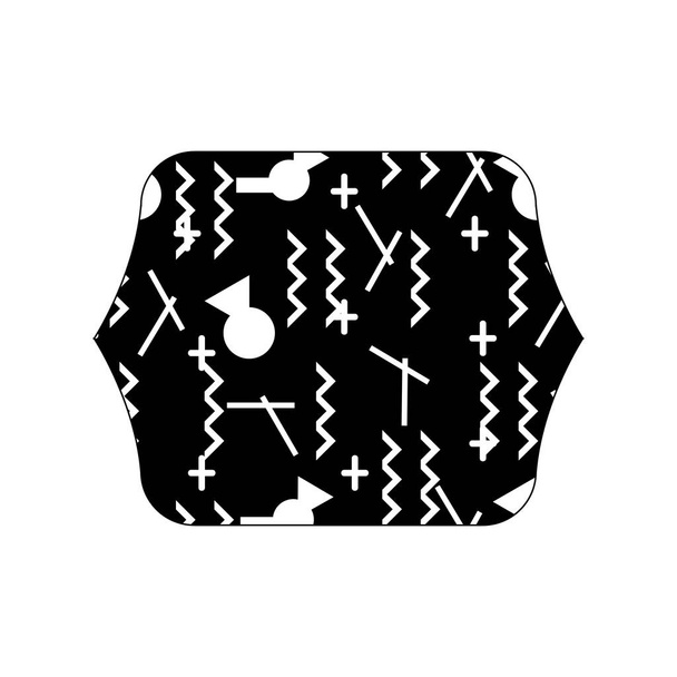 línea de contorno cuadrada con diseño abstracto geométrico fondo vector ilustración
 - Vector, Imagen