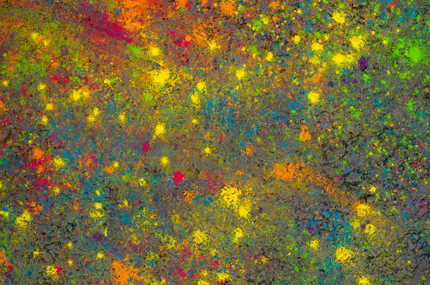 Vícebarevné suché malování na asfalt - Fotografie, Obrázek