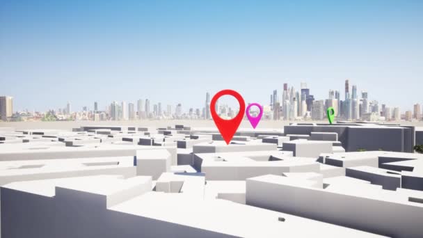 Géolocaliser Carte de navigation Pin Spot Trouver une zone
 - Séquence, vidéo