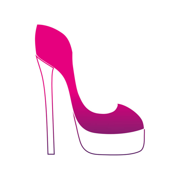 silhouette talons de mode haute chaussures style vectoriel illustration
 - Vecteur, image