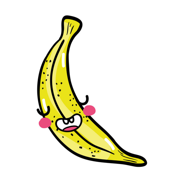 carino banana kawaii divertente frutta vettore illustrazione
 - Vettoriali, immagini