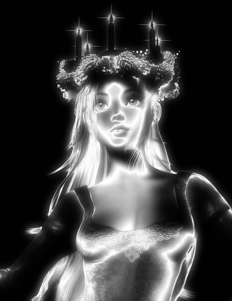 Digital 3D Illustration of a Fantasy Woman - Foto, Bild