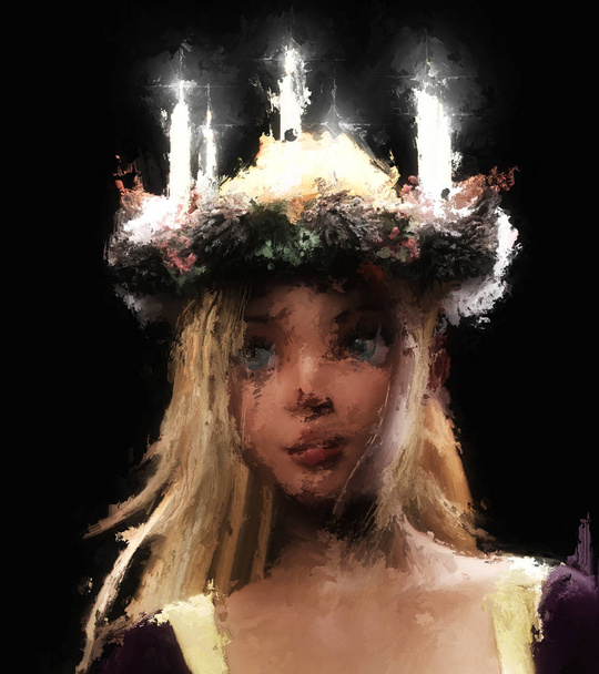 Digital 3D Illustration of a Fantasy Woman - Fotoğraf, Görsel