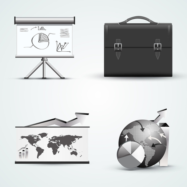 Four different business icons - Vettoriali, immagini