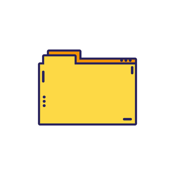 Dateiordner, um Dokumente zu speichern Information Vektor Illustration - Vektor, Bild
