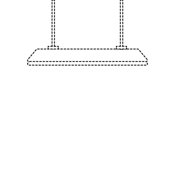 decimale vorm licht lamp hangen en elektriciteit interieur decoratie vectorillustratie - Vector, afbeelding