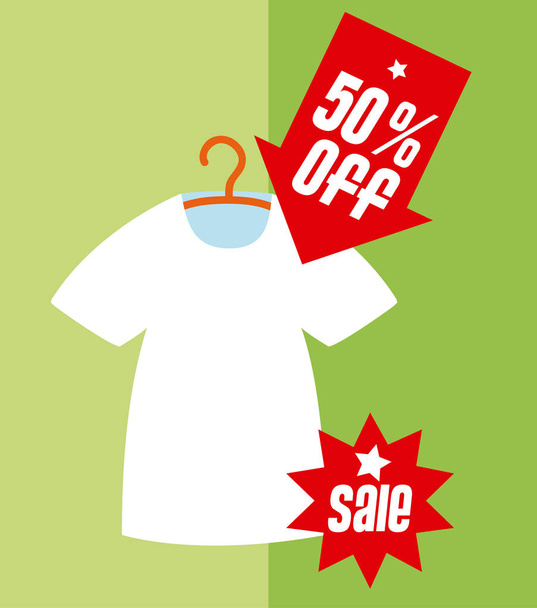 Big discount sales on clothes vector illustration graphic design - Vector, Image