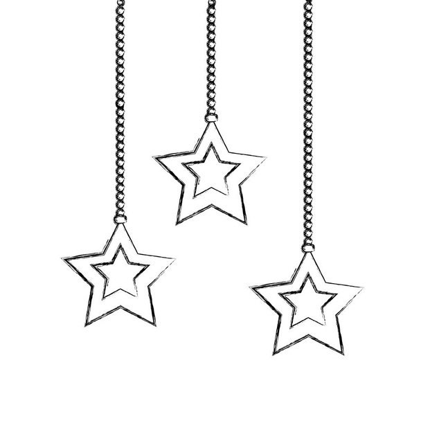 Фигура звезда висит на Mery Рождество украшения векторные иллюстрации
 - Вектор,изображение