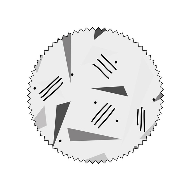 círculo em escala de cinza com figura geométrica de estilo figura de fundo ilustração vetorial
 - Vetor, Imagem