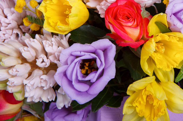 Beautiful colorful flowers as background, selective focus - Zdjęcie, obraz