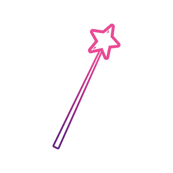 Magic wand of fairytale fantasy and love theme Isolated design Vector illustration - Vector, Image