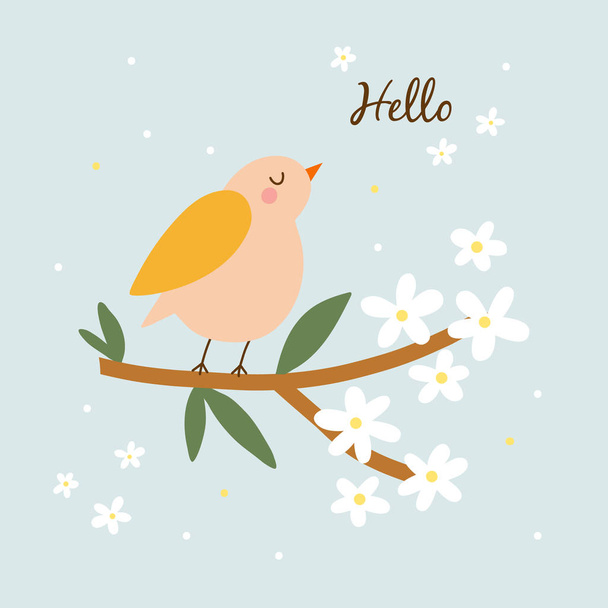  hello bird vector illustration  - Vector, imagen