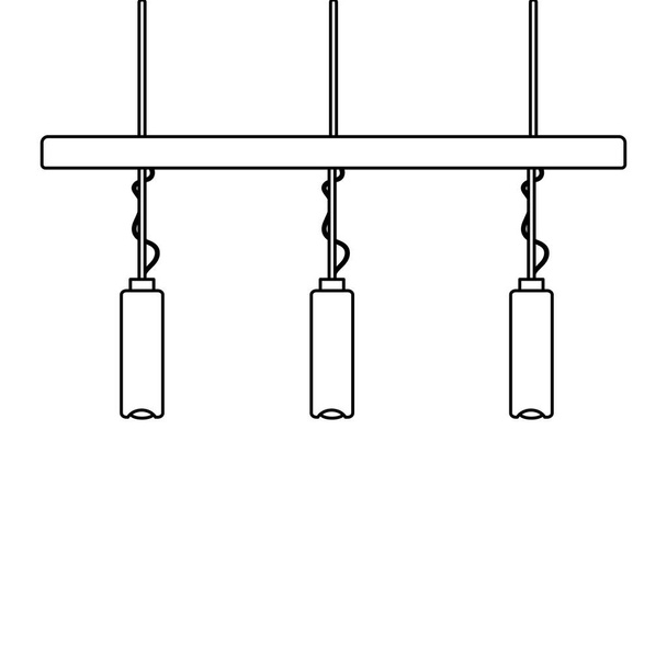 ligne ampoule lampe suspendue décoration vectoriel illustration
 - Vecteur, image