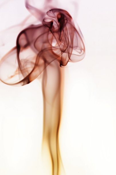 Swirling smoke from the incense on a homogeneous background - Photo, Image