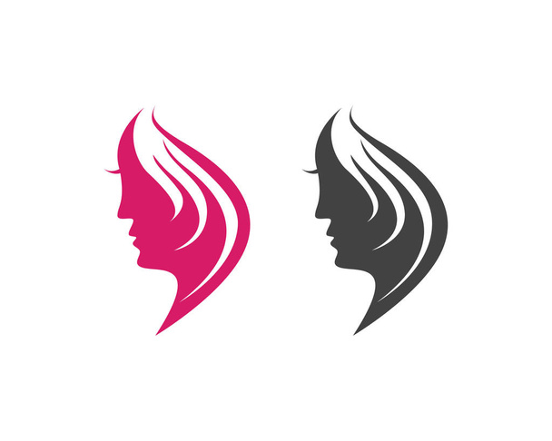 Hair face logo vector ion template illustrations - Vector, Image