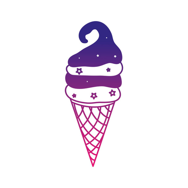 Crème glacée de dessert sucré et thème alimentaire Design isolé Illustration vectorielle
 - Vecteur, image