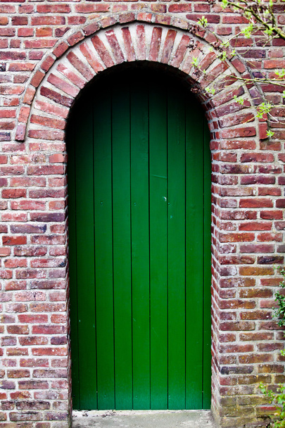 Front Door of a Beautiful Red Brick House - Foto, imagen