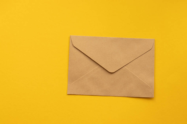 Postcard. Kraft brown paper envelope.  - Photo, Image
