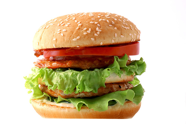 Гамбургер сочный с мясом
 - Фото, изображение