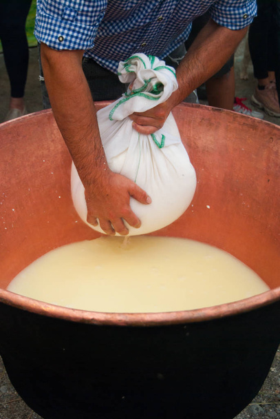 Fromagerie montrant la procédure de fabrication du fromage à partir du lait
 - Photo, image