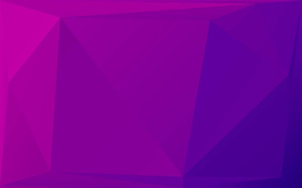 Purple and blue gradient low poly background. Big triangles pattern, modern design. Geometric gradient background, origami style. Polygonal mosaic template with place for content. Vector illustration. - Vector, Image
