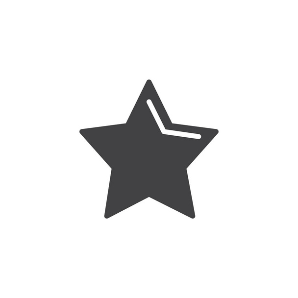 Star, kedvenc ikon vektor, tele jele, lapos, szilárd piktogram elszigetelt fehér. Szimbólum, illusztráció logó. - Vektor, kép