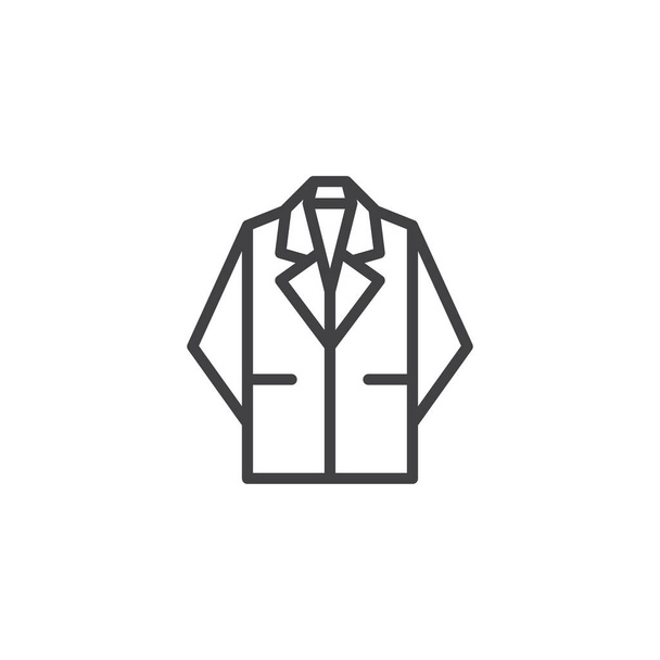 Suit line icon, outline vector sign, linear style pictogram isolated on white. Symbol, logo illustration. Editable stroke - Vektor, obrázek