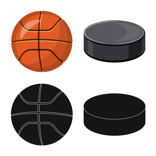 Ilustración vectorial del logo del deporte y la pelota. Colección de deporte y símbolo de stock atlético para la web
. - Vector, imagen