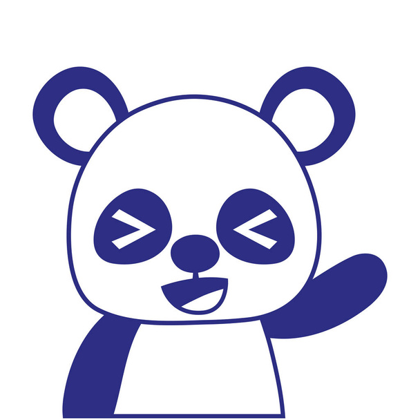 a todo color adorable y alegre panda animal salvaje vector ilustración
 - Vector, imagen