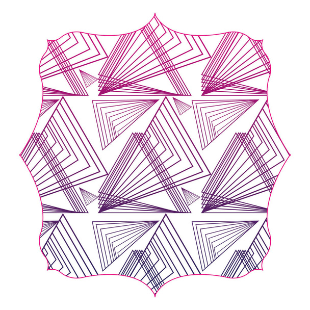 Silueta, náměstí s vzor bezešvé grafické pozadí návrhu vektorové ilustrace - Vektor, obrázek
